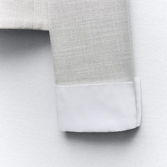 ZARA DOUBLE BREASTED CROPPED BLAZER - Picture 9 of 9